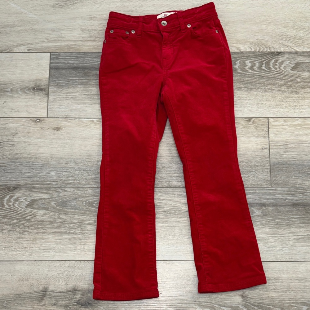 Vineyard Vines Kids Red Corduroy Pants